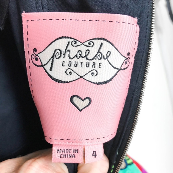 Phoebe Couture Party or Sun Dress Floral Size 4 - Picture 5 of 8